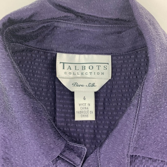 Talbots Petites Women Pure Silk Button Up Size 4 - Picture 4 of 7